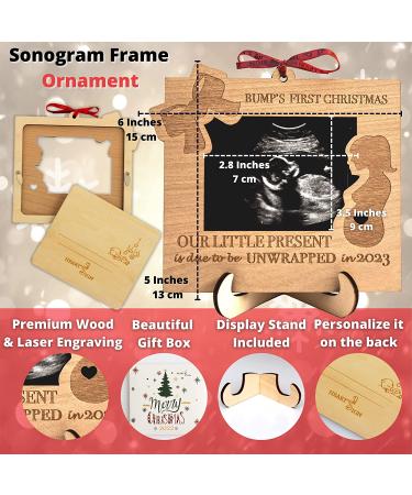 Heart's Sign Bump 1st Christmas Ornament 2022 | Ultrasound Frame for Mom To Be | New Mom Gifts - Buy Online on SooperMarket.com