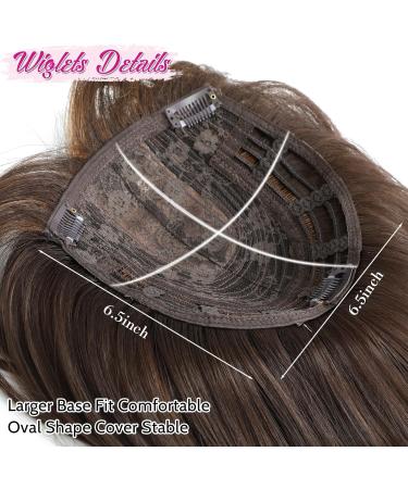 MORICHY Synthetic Hair Topper 12'' - Ombre Brown 3 Color Tone - Big Base Cover - Hair Volume Booster - Buy Online on SooperMarket.com