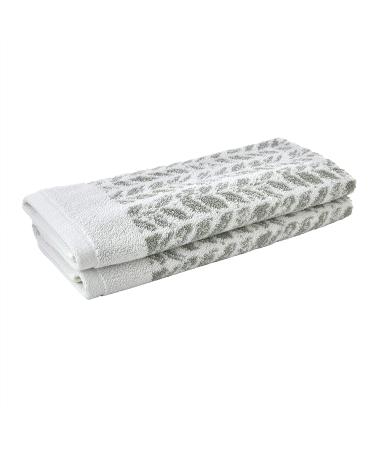 SKL Home Distressed Leaves Hand Towel (2-Pack) Sage 16 x 26 - Buy Online on SooperMarket.com