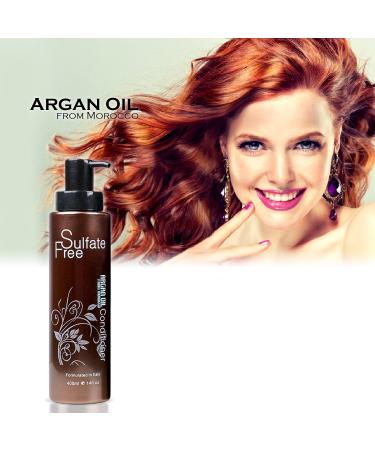 Sulfate Free Moroccan Argan Oil Conditioner - Repair and Hydrate Dry, Frizzy Hair - Safe for Color and Keratin Treated Hair - Professional Formula - Buy Online on SooperMarket.com