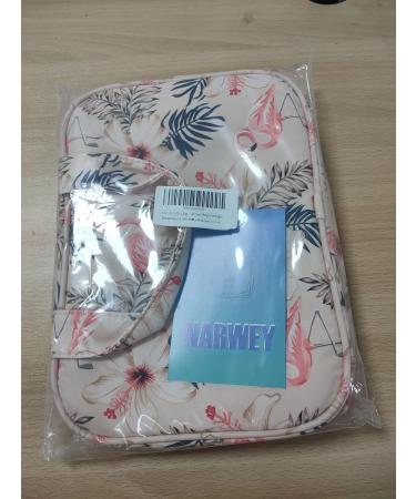 Large Beige Flamingo Toiletry Bag: Full Size Travel Makeup Organizer for Women - Buy Online on SooperMarket.com