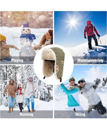 Peicees Trapper Aviator Hat and Goggles Set - Camel Hat with Fur Ear Flap and Cooper Frame/Clear Lens - Buy Online on SooperMarket.com