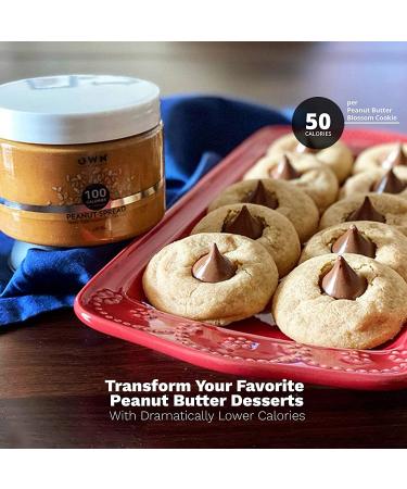 Wonderspread Half-Calorie Gourmet Peanut Butter - 100 Calories, 1g Net Carbs, No Palm Oil - 12 Oz - Buy Online on SooperMarket.com