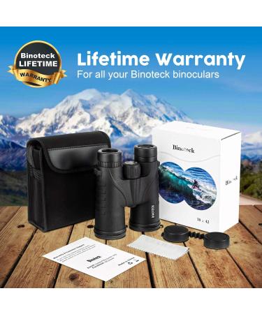 Binoteck 10x42 Binoculars for Adults | Professional HD Roof BAK4 Prism Lens | Ideal for Bird Watching, Hunting, Travel, Sports, Opera, Concerts | Includes Carrying Bag | Lightweight (1.0 lbs) | New Model - Buy Online on SooperMarket.com
