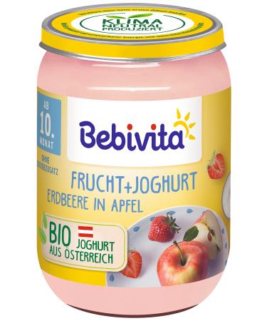 Bebivita Fruit & Yoghurt Strawberry in Apple pack of 6 (6 x 190 g)
