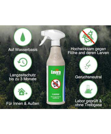 Envira Flea Spray - 2L Eco-Friendly Anti-Flea Treatment for Home | Odorless Water-Based Solution - Buy Online on SooperMarket.com