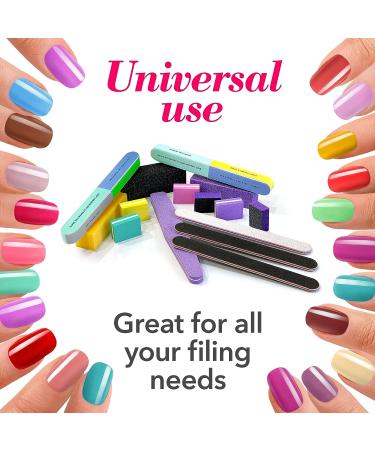 16 Pcs Nail Files & Buffers Set - OVLUX Professional & Home Nail Buffer Block Tool - Double Sided Grit Files for Natural Nails - 7 Step Nail Strips - Buy Online on SooperMarket.com