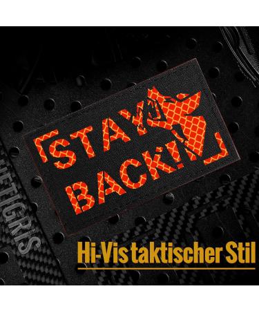 Oneigris Hi-Vis Reflective Dog Patches - Orange/Black Laser-Cut Design for Enhanced Visibility | International Shipping Available - Buy Online on SooperMarket.com