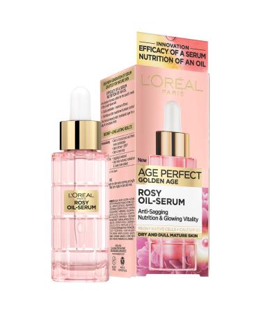 L'Oreal Paris Age Perfect Golden Age Rosy Oil Face Serum Boosts Skin Radiance & Brightens Complexion 30ml