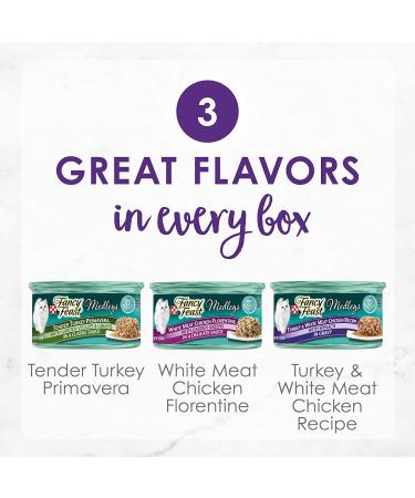 Purina Fancy Feast Medleys Poultry Collection Variety Pack - 30 x 3 oz Cans - Buy Online on SooperMarket.com
