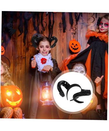 BELLIFFY Halloween Devil Horns Costume Accessory - Goat Horns and Ram Horns Headband - Unique Performance Hair Hoop for Dress up Cosplay Large Bull Horns Hair Band Sheep Horns Headband - Buy Online on SooperMarket.com