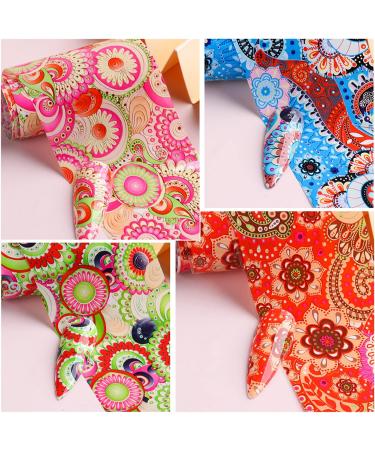 Holographic Nail Foil Transfer Stickers - Colorful Bohemian Designs for Manicure DIY - Buy Online on SooperMarket.com
