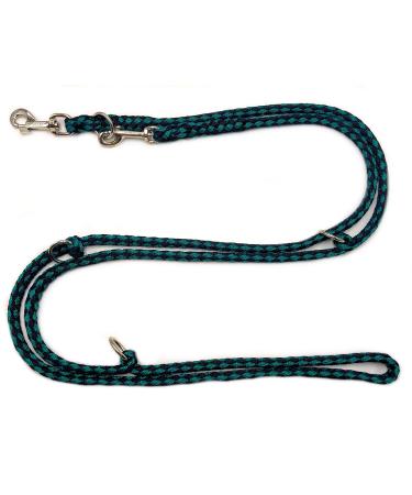 Dog leash Double Leash Practice line for medium dogs up to 45 kg over 39 colors very stable (2.80 m black fir) 2.80 m black fir