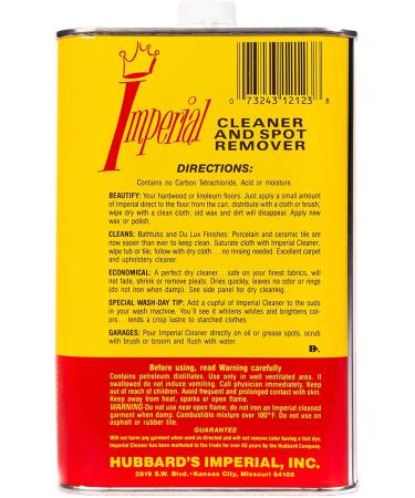 Hubbard's Imperial IC-4 1 Quart Cleaner & Spot Remover | Effective Stain Removal | International Shipping Available - Buy Online on SooperMarket.com