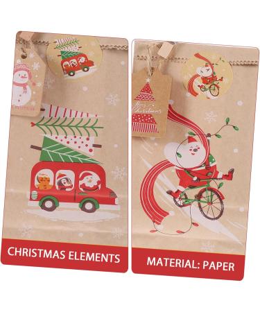 HOLIDYOYO 1 Set Xmas Advent Calendar Bags Xmas Candy Pouch Santa Bags Holiday Party Favor Rope As Shown 18.00X9.00X1.00CM - Buy Online on SooperMarket.com
