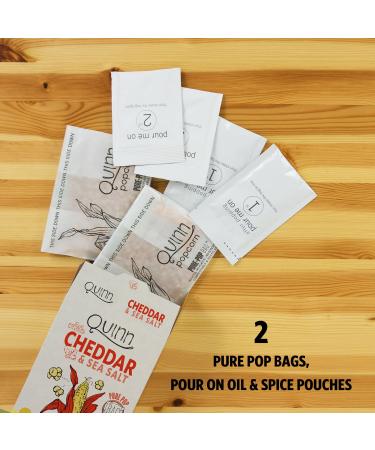 Quinn Snacks Organic Non-GMO White Cheddar Microwave Popcorn - 7 oz (Pack of 3) - Buy Online on SooperMarket.com