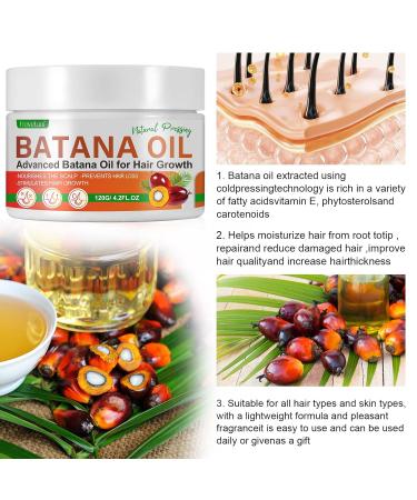 Organic Batana Oil for Hair Growth - 100% Natural Hair Mask & Scalp Treatment 120g for Repairing Damaged Hair & Skin - Buy Online on SooperMarket.com