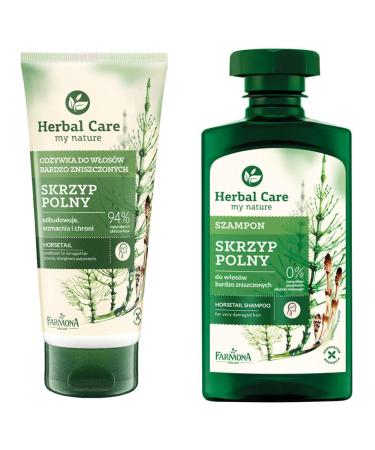 Herbal Care: Horsetail shampoo (330 ml) & Horsetail conditioner (200 ml) - for damage hair. Product from Poland.