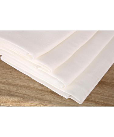 100% Cotton Double Gauze Burp Cloth Prefold Diapers - White 10 Count | 52 x 70cm | Busy Mom - Buy Online on SooperMarket.com