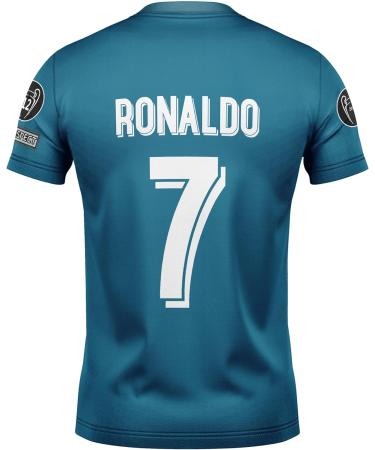 Nihmex Ronaldo Madrid Nostalgie Blue #7 Jersey - Limited Edition Football Kit for Kids (4-5 Years) | New Season Shorts & Socks - Buy Online on SooperMarket.com