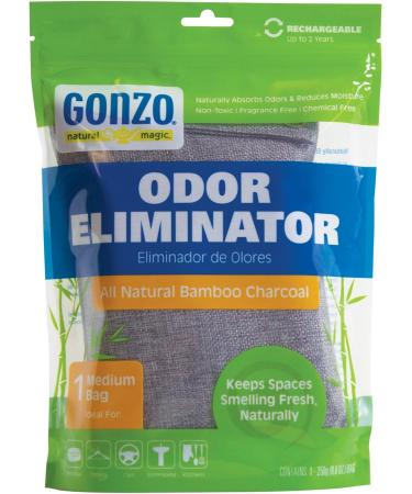 Gonzo Bamboo Charcoal Odor Eliminator 250g - Natural Air Freshener Bags for Home Pets & Gym - Purifying Charcoal Odor Absorber - Buy Online on SooperMarket.com