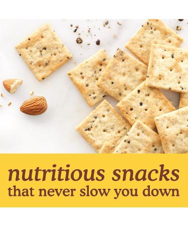 Simple Mills Almond Flour Crackers Black Cracked Pepper - Gluten Free Vegan Healthy Snacks - 4.25oz (Pack of 3) - Buy Online on SooperMarket.com
