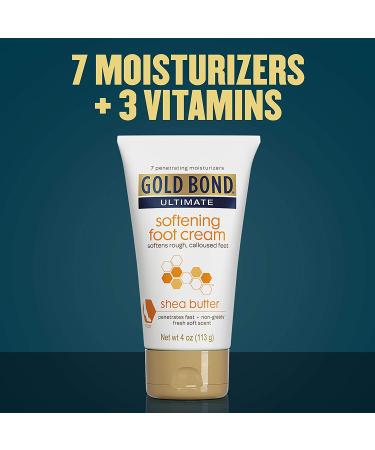 Gold Bond Ultimate Softening Foot Cream with Shea Butter - 4 oz | Soften Rough & Calloused Feet | Pack of 1 - Buy Online on SooperMarket.com