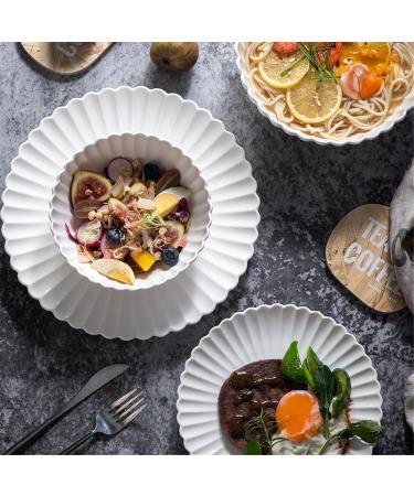 Serving Plates 8/10inch White Dinner Plates Ceramic Tableware Creative Western Steak Dishes Salad Bowl Kitchen Porcelain Serving Dishes for Appetizer Dinner and Desserts (Color : 10 inch Plate) - Buy Online on SooperMarket.com