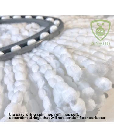 Microfiber Mop Head Refills - Easy Cleaning Spin Mop Replacement Head (4 Pack) - White 4pcs - Buy Online on SooperMarket.com
