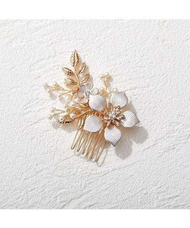 SWEETV Gold Flower Girl Headpiece - Princess Wedding Hair Comb for Birthday Party, Photography, Communion - Buy Online on SooperMarket.com