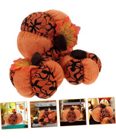NAMOARLY 3pcs Halloween Decorations Home Decor Halloween Stuffed Pumpkin Halloween Layout Decor Pumpkin Adornment Halloween Scene Decor Pumpkin Decor Pumpkins Model Household Cloth Supplies Orange2 15X15X15CM - Buy Online on SooperMarket.com