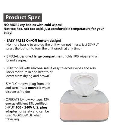 Baby Wet Wipes Warmer Dispenser Holder with Easy On/Off Switch - Exclusive on Amazon - Buy Online on SooperMarket.com
