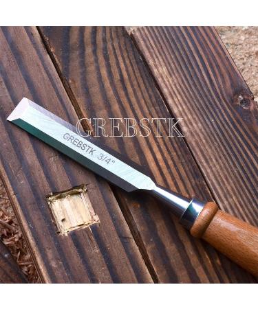 GREBSTK 4 Piece Wood Chisel Set Sturdy CR-V Steel Chisel Beech Handle Woodworking Tools with Oxford Bag 2chisel - Buy Online on SooperMarket.com