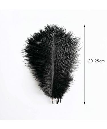 Piokio 20 pcs Natural Black Ostrich Feathers Plumes 8-10 inch(20-25 cm) Bulk for DIY Halloween Decorations  Wedding Party Centerpieces  Gatsby Decorations Black 8-10 - Buy Online on SooperMarket.com