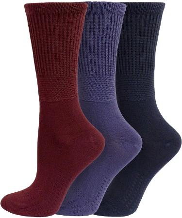 COMFYLOT & KK TRADERS MCR LTD Ladies Bamboo Diabetic Extra Wide Womens Non Elastic Socks with Hand Linked Toes 4-8 Assorted - Buy Online on SooperMarket.com