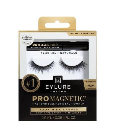 Eylure PROMAGNETIC Eyeliner & Lash Kit Faux Mink Naturals Eyelashes Black