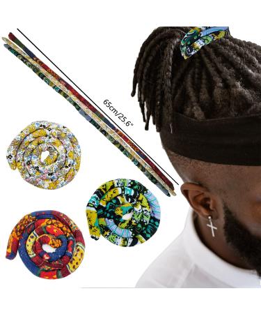 Spiral Lock Hair Tie Dreadlock Accessories for Women and Men - Colorful Iron Wire Ponytail Holders for Long Dreads and Thick Curly Hair - Includes Bag (Colored Fragmentary Flower) - Buy Online on SooperMarket.com