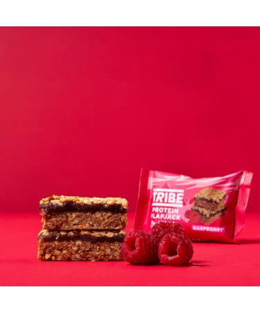 TRIBE Protein Flapjacks - Choc Peanut - Vegan Dairy and Gluten Free - Raspberry Flavor - 12 x 50g Bars - Buy Online on SooperMarket.com