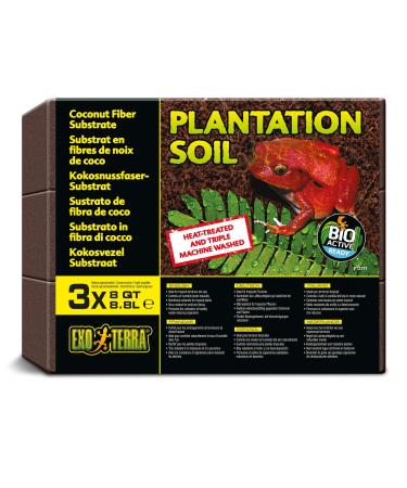 Exo Terra Plantation Soil Substrate 3 x 8.8 Litre 3 count (Pack of 1) 1.77 kg (Pack of 1)