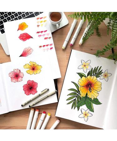 Ohuhu Sketchbook Marker Paper Pad 8.3x8.3 Square - 120 LB/200 GSM, 78 Sheets - Hardcover Sketch Book for Alcohol Markers - Heavyweight Sketchpad for Drawing - Christmas Gift - Buy Online on SooperMarket.com