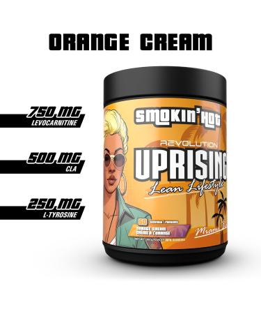 Revolution Nutrition Uprising Smokin' Hot CLA Carnitine Tartrate Caffeine Vitamin B6 B12 300g 60 Servings Orange Cream Orange Cream 300g - Buy Online on SooperMarket.com