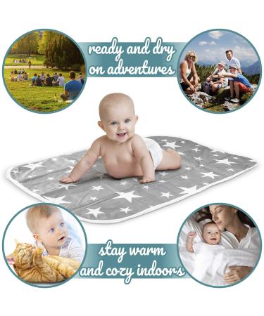 Breathable Washable Baby Diaper Wrap Pad | 50x70 cm Zigzag Gray | Reusable Infant & Toddler Ceiling Pad - Buy Online on SooperMarket.com