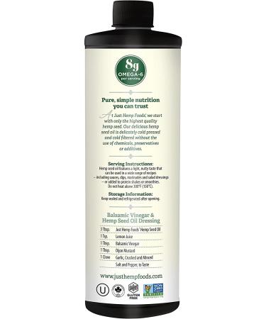 Just Hemp Foods Cold Pressed Hemp Seed Oil 16.9 fl oz - Pure & Natural - Buy Online on SooperMarket.com