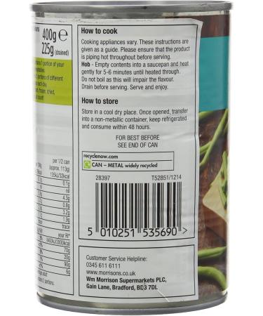 MORRISONS CUT GREEN BEANS 400G - Buy Online on SooperMarket.com