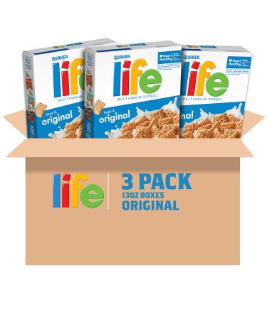 Life Breakfast Cereal, Original, 13oz Boxes (3 Pack) Life Cereal, Original