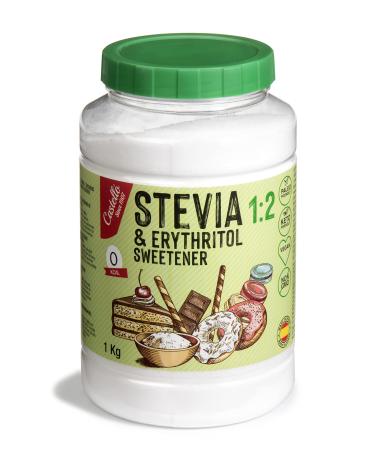 Castello since 1907 Stevia + Erythritol 1:2 Sweetener | 1g 2g of sugar | 100% Natural Sugar Substitute - 0 Calories - 0 Glycemic Index - Keto and Paleo - 0 Net Carbohydrates - Non-GMO - 1kg