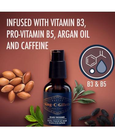 King C. Gillette Beard Thickener with Vitamin B Complex and Caffeine 1.7oz - Buy Online on SooperMarket.com