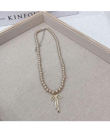 Elegant Gray Necklace for Women | Adjustable Collarbone Chain with Brown Pearl | Oralgos Jewelry Accessory - Buy Online on SooperMarket.com