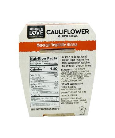 Kitchen & Love Moroccan Vegetable Harissa Cauliflower Quick Meal - Single Pack - Buy Online on SooperMarket.com