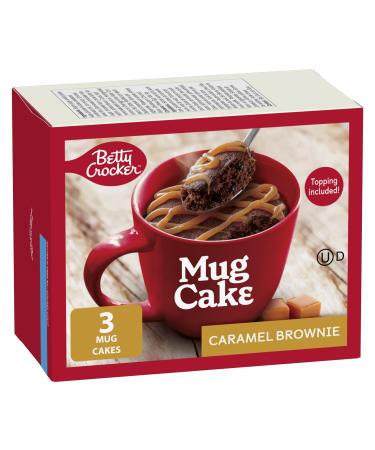 Betty Crocker Caramel Fudge Brownies with Caramel Topping 294 Grams Package Includes 3 Mug Cakes